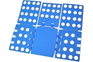 Gearmax Flip Fold Pullover Hosen faltbrett Falthilfe Klappbrett Kleidung Faltbrett Einstellbar Wäschefaltbrett Hemdenfalter Folding Board (Blau)