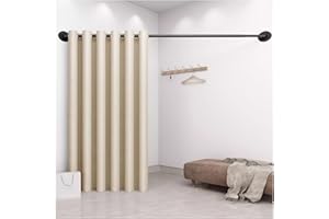 OXBZKMY Vestuario Portatil, Probador de Ropa ProteccióN Visual Cortina Puerta con Barra Telescópica para Centro Comercial Las Tiendas de Ropa, Tamaño Ajustable 90-160cm