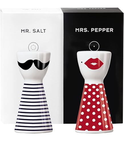 Quail Ceramics – Guinée Pig Sel Et Poivre Pots – Noir Et Blanc