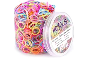 HOYOLS Small Elastics Hair Ties 10 Colored Mini Rubber Bands for Hair Ponytail Holders Hairband for Girl 1500 pcs