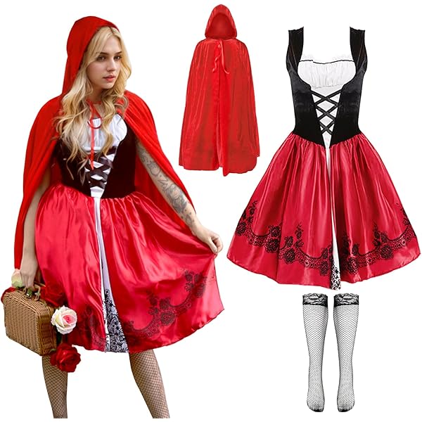 DEGUISE TOI Rotkäppchen-Kostüm Für Mädchen - Kleid Mit Umhang, Größe Wählbar