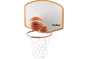‎MOLTEN Molten KB100V12 Mini Basketball-Set, Klebehalterung, Board (28 x 15.5 cm), Bällchen (Ø 9 cm), Ring (Ø 16 cm), Paketeinheit 12
