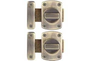 Litensh Serratura per porta del bagno con serratura girevole per cancello, in acciaio inossidabile, chiusura a scorrimento, Chiavistello per Bagno Ruota Cancello Serratura Porta Catenaccio Porta