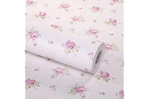 GLOW4U Decorativo Floral Contacto Papel Autoadhesivo cajón Estante Maletero extraíble Peel y Stick - Papel Pintado para estantes cajón Muebles decoración de Pared 45 x 200 cm