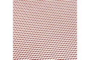 ‎MR-STYLE MR-Style Alu Renngitter | Grillgitter | Racegitter | Streckgitter, 33 x 33cm | TUNING | STYLING | das Qualitativ hochwertige Gitter (rot)