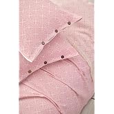 Yatak &Ouml;rt&uuml;s&uuml; Seti İki Yastıklı Sa&ccedil;aklı (Pembe)