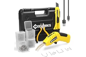 Geevorks Senza Fili Saldatore per Plastica 40W - Kit Riparazione Paraurti Auto con 4 Tipi di Graffette e Pinze per Auto Paraurti/Auto Ricambi