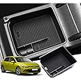 GAFAT V-W Golf 8 8.5 MK8 GTI GTE GTD Alltrack R Variant 2020-2024 2025 Centre Console Storage Box Armrest, Golf 8.5 Organiser Tray Centre Armrest Glove Box, Golf 8 Accessories (Black1)