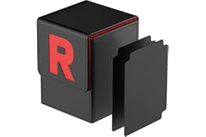JoyHood Deck Box kompatibel mit PTCG Karten, MTG Sammelkarten Box Kartenbox für 110 TCG/PM Karten, Inklusive 2 Premium Kartentrenner (R)