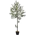 Olivier Artificiel 150 Cm - Plante En Pot Blanc, Fausse Plante Réaliste Pour Décoration Intérieur