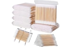MORJCG 600 Pcs Cotton Buds, Ear Buds Cotton, Cotton Swabs, Ear Cotton Buds, Bamboo Cotton Buds, Multipurpose Cotton Swabs, Biodegradable Ear Cotton Buds, for Ear Cleaning Makeup Cleaning