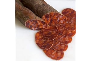 OLALLA 1 Pezzo 500 gr Chorizo ​​Iberico Cular PICCANTE - Confezionato Sottovuoto - Aromatico e Piccante al Gusto Paprika - Elaborazione Tradizionale e Artigianale - Salsicce Iberiche di Bellota Pata Negra