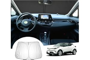 GAFAT Compatible con Toyota C-HR/Hybrid 2016-2024 2025 Parasol Interior Parabrisas, C-HR 2023 Parasol, Parasol Protección UV, Enfriamiento, Protección Interior, CHR 2024 Accesorios
