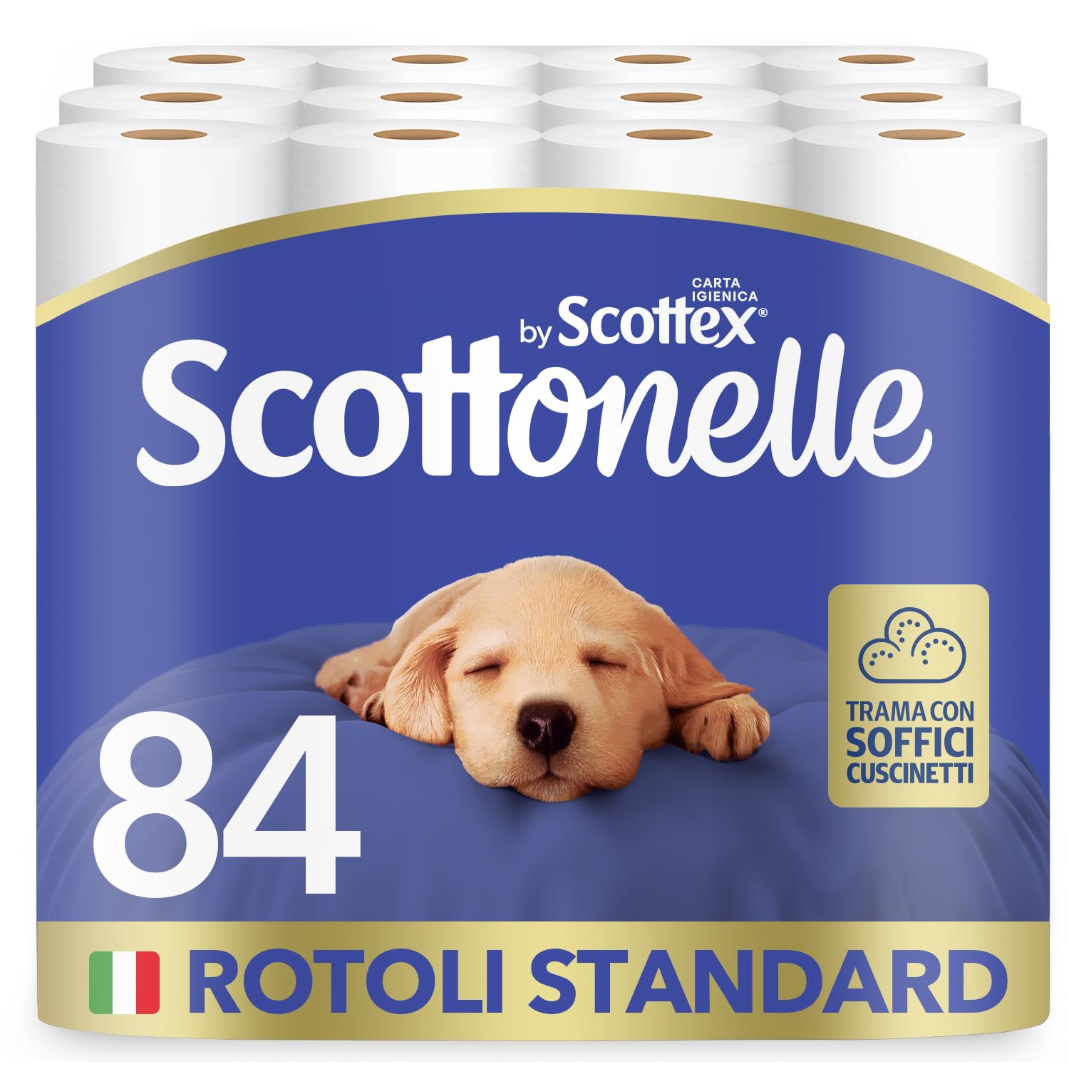 Scottonelle Carta Igienica, Morbida e Resistente, Dermatologicamente testata, 84 Rotoli
