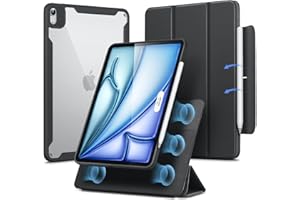 ‎ESR ESR für iPad Air 11 Zoll M3/M2 Hülle, iPad Air 7./6./5./4. Generation Hülle (2025/2024/2022/2020) 10,9 Zoll Stifthalter, abnehmbare magnetische Abdeckung, vertikaler Ständer Rebound 360 Serie, Schwarz