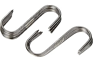 FMPROFESSIONAL FM Professional Ganchos Carnicero 8Cm, Acero Inoxidable, Color INOX, 8,5cm 10 ud