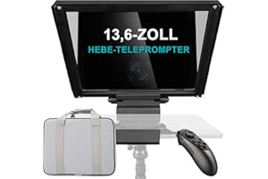 ILOKNZI 16 Pouces Télescope Prompteur Compatible avec Tous Les Types d'ordinateurs de Tablette, Verre Spectroscope 70/30, Boîtier en Aluminium, Réglable à n'importe Quel Angle