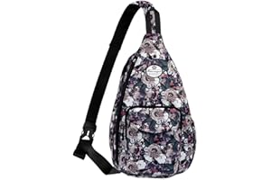 HUA ANGEL Stylisch Brusttasche Crossbody Bag Leichter Rucksack Damen Heren Wasserdicht Sling Bag Brusttasche UmhäNgetasche Mit Flaschenfach FüR Reisen Sportlich Wandern
