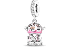 Hapour Ciondoli in Argento Sterling 925 per Bracciali Collane, Carino Moda Amore Cuore Ciondola Ciondoli Perline Regalo per Le Donne Lei