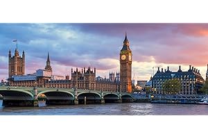 MISHBAY Diamond Painting Paysage Londres - 120x50cm Peinture Diamant Adulte - DIY 5D Ensemble Broderie Diamant Kit Complet - Diamond Painting XXL