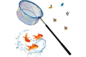 CONNECTION Teleskop Kescher Kinder 41-150 cm Schmetterlingsnetz mit Teleskopstange Kinder Fischernetz Fangnetz Kinderkescher Geeignet für Insekten Fische Angeln Outdoor Strand Teich Garten Pool