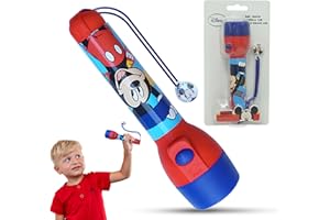KIDS LICENSING SRV Hub® Lampe de poche LED aux couleurs vives pour enfants - Grande lampe de poche Mickey Mouse