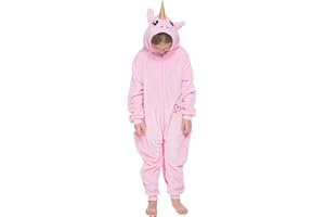 corimori - Róża jednorożec dzieci chłopcy dziewczynki Onesie kombinezon kostium przebranie (rozm. 130-150 cm), różowy