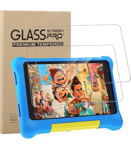 2 Pellicole Protettive Vetro Temperato 9H Per Tablet BISAIKASOW Kids 7 Pollici - Antigraffio, Trasparente E Facile Da Applicare