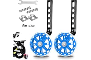 BRTNUP Stabilisateurs de vélo pour enfants, roues stabilisatrices pour vélo d'enfants, stabilisateurs universels pour vélo d'enfants, stabilisateurs de vélo, roues stabilisatrices d'équilibre (bleu)