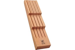 ZWILLING Messerhalter für Schubladen, Schubladen-Einsatz, Für 8 Messer, 41 x 10,8 x 4,8 cm, Holz