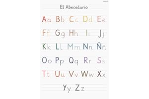 PACKLIST® El Abecedario para Niños en Español - Poster del Alfabeto con Letras de Colores Grandes y Divertidas para un Aprendizaje Fácil - Perfecto para Decorar Habitaciones Infantiles y Aulas
