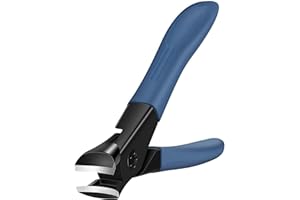 Nail Clippers for Thick Nails Start Makers Toenail Clippers Wide Jaw Nail Cutter Heavy Duty Nail Clipper Sharp Curved Toe Nail Clippers for Men and Women, Blue