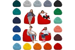 HOMEIDEAL Coussins de Sol Homeldeal Pouf XXL pour Adultes et Enfants - adaptés pour Les Jeux ou la détente - à l'intérieur et l'extérieur Car il est imperméable de Haute qualité, Couleur:Rouge, Taille:XXXL