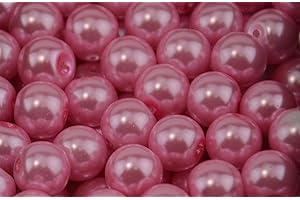 BOX DISPLAYS boxdisplays Baby Pink Glass Pearl Round 12mm - Approx 35 Beads
