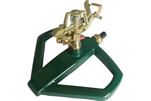 Xclou 346128 Arroseur-canon rotatif et sectoriel sur traîneau,Vert