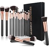 Rose Golden Makeup Brushes 18 Pieces Premium Makeup Brushes Set for Face and Eyes, Synthetic Brushes for Concealers Powder Fo