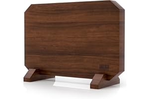 HOSHANHO Bloc à Couteaux Magnétique, Double Face Porte Couteaux de Cuisine Aimanté, 35,6 x 25,4 cm Bloc Couteau de Cuisine en Bois D'Acacia avec Aimant Puissant