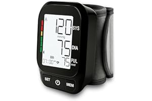 BEHLER INSTRUMENTS Misuratore di Pressione da Polso - Memoria per 300 misurazioni, Misurazione precisa della pressione e Rilevamento di aritmie - Misuratore Pressione - Automatico - Misuratore di pressione arteriosa