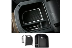 CDEFG Kompatibel mit VW T-ROC 2018-2023 2024 2025 Mittelkonsole Armlehne T ROC Aufbewahrungsbox Aufbewahrung mit Antirutschmatte Auto Center Console Organizer Tray T ROC 2022 Zubehör (Weiß)