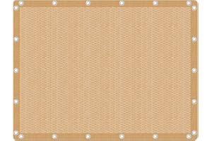 VICLLAX Shade Fabric Sun Shade Cloth Privacy Screen with Grommets for Patio Garden Pergola Cover Canopy 6x8 FT, Wheat