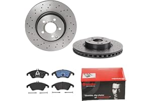 2 Bremsscheiben belüftet 322 mm + Bremsbeläge Vorne von Brembo Gelocht/innenbel (1420-54419) Bremsensatz Bremsanlage Bremsen-Kit,Bremsenset, Bremsscheiben, Bremsbeläge, Bremsen-Set, Beläge,