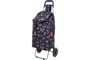 Hoppa 57Ltr Lightweight Shopping Trolley 2024 model, Hard Wearing & Foldaway for Easy Storage With 1 Years Guarantee