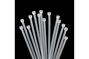 XINGO 1000 Piezas Blanco Bridas para cables profesionales, 100mm x 2.5mm,Resistentes UV, Bridas para Cables Para Oficina, Hogar, Exteriores