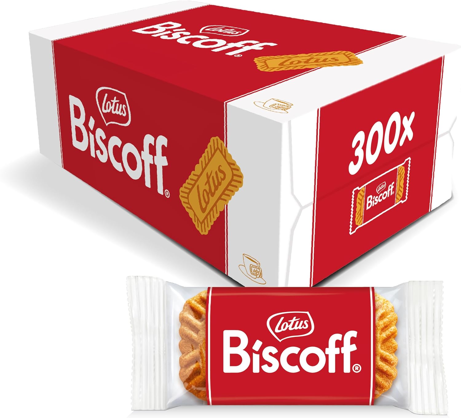 Lotus Biscoff | Galleta Original Caramelizada | Vegano | Sin Colorantes ni Aromas Artificiales | Caja de 300 | 1,875 Kg