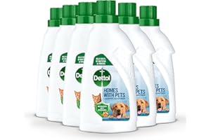 Dettol Laundry Sanitiser, Homes with pets, Fresh Breeze, 4.5L Total (750ml x 6pck) Eliminates Pet Odours, Cleanser & Disinfectant, Kills 99.9 Percent of Bacteria
