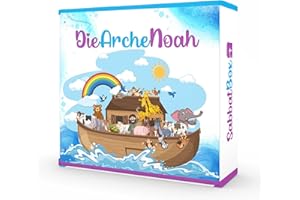 SABBATBOX Die Arche Noah Bastelbox - Ein farbenfrohes Abenteuer für Kinder - Bibelgeschichten Basteln, Malen & Spielen - Großes Bastelset