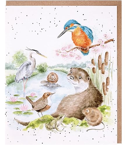 Wrendale Doppelkarte Mit Umschlag – „The Jolly Robin“ Rotkehlchen Motiv, 17x14 Cm, Blanko Innen