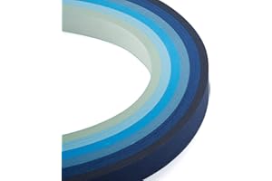 Craftdady 120 Strips Quilling Paper Strips 530x10mm Gradual Blue for DIY Handmade Crafts Party Decoration