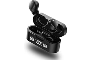 SAKIOO VALORCASA Écouteurs Bluetooth sans Fil, Casque Bluetooth Stéréo 5.2 réduction de Bruit IPX7, Microphones intégrés, Contrôle Tactile Écran LED Texture Mate, 35H de Lecture, USB-C Charge Rapide