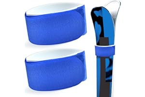 CHONGQILAO Sangles de Ski Réglables, Sangle Porte Ski, Réglable Sangle de Ski Fixation en Nylon, Ski Strap, Sangle Snowboard Ceinture Retenue pour Transport, Voyage, Rangement des Ski et